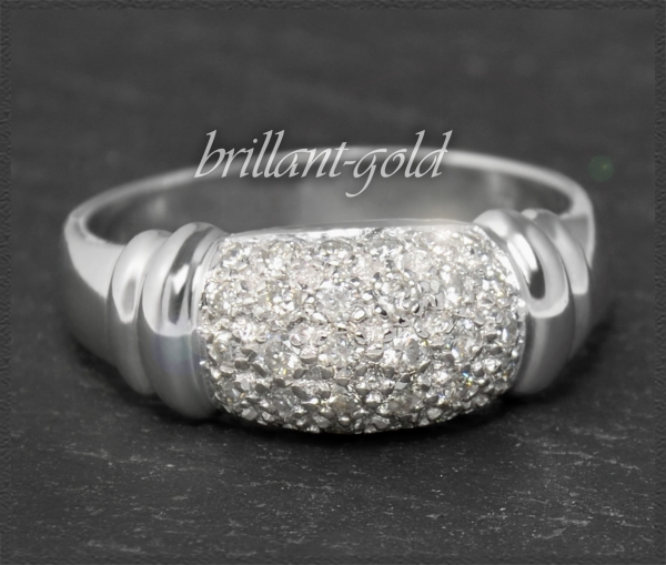 Diamant Brillant Ring mit 0,75ct, aus 585 Weißgold